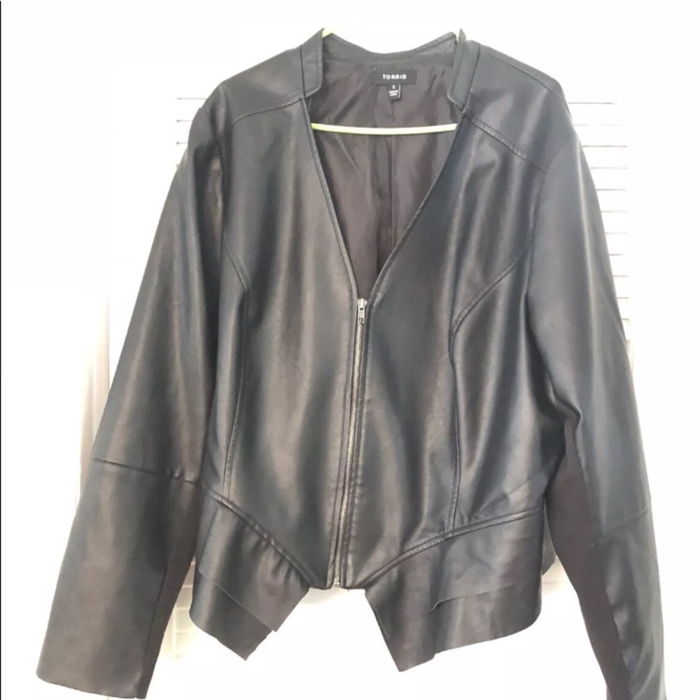 Torrid Faux Leather Peplum Jacket